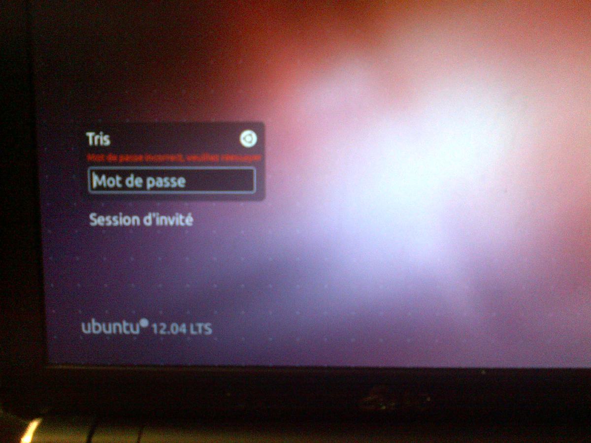 Plantage d'Ubuntu
